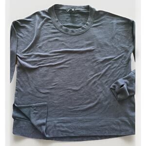 Athleta Pullover Sweatshirt Women’s Black Soft Lounge Top w/ Thumbholes - Large